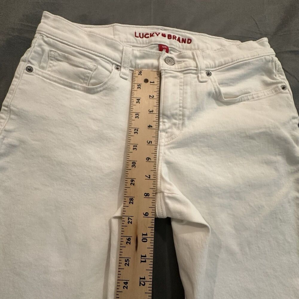 Lucky Brand Jeans Sweet Mid Rise Crop Straight Leg Stretch Womens 8x29 White - Picture 3 of 12